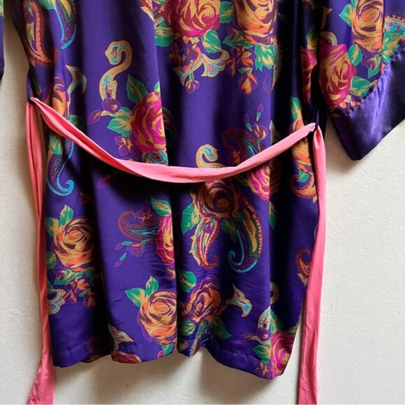 Vintage Victoria's Secret Gold Label belted midi satin robe - Picture 5 of 11